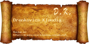Drenkovics Klaudia névjegykártya