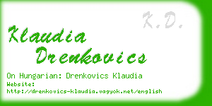 klaudia drenkovics business card